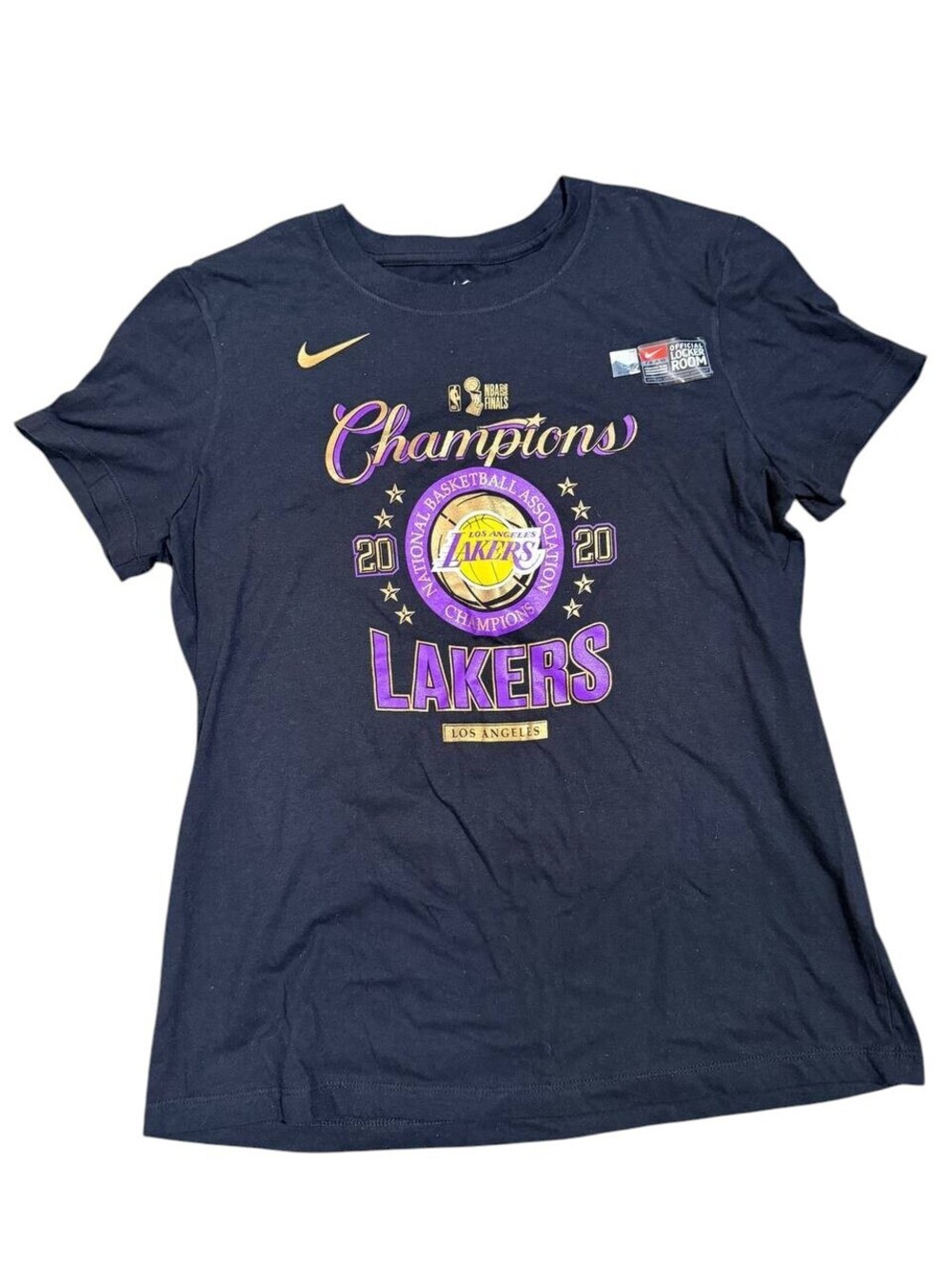Nike Lakers 2020 NBA Champions Locker Room Tee Womens Medium